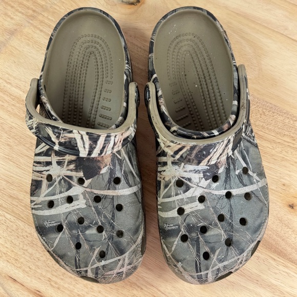 Crocs Classic Realtree Max 4 Camo Print Slip On Clog Sandals Green Mens 8 - Picture 4 of 11